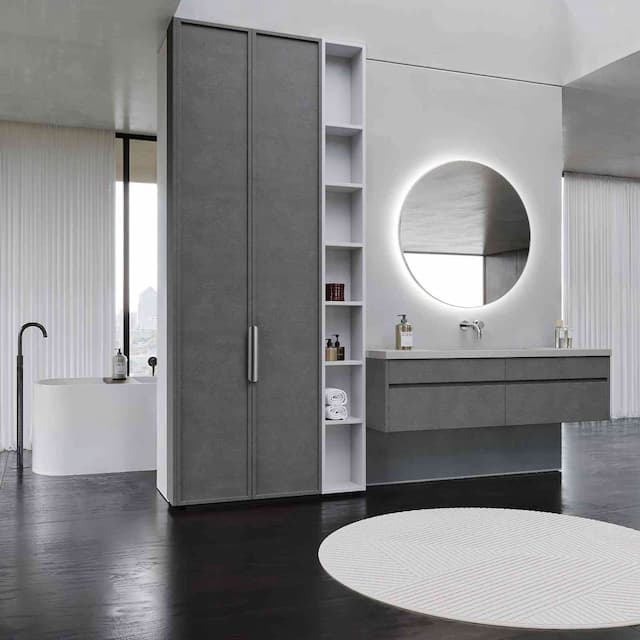 پنل PET و PVC تک رنگ Cement Dark Grey 901 پاکچوب