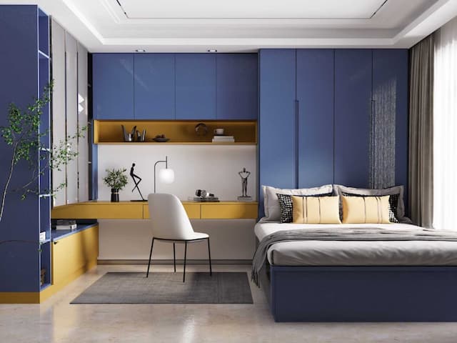 پنل PET و PVC پاکچوب طرح Medium Blue GP Pearl 196 با جلوه آبی کهکشانی