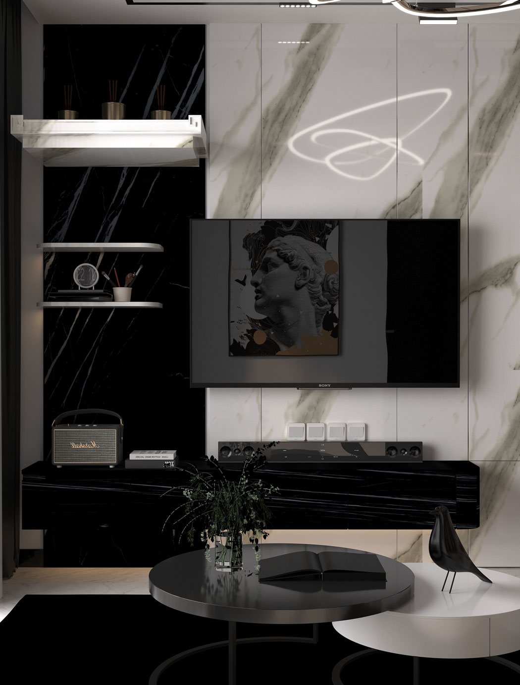 پنل PET و PVC HG White Marble 832 طرح مرمر سفید براق پاکچوب